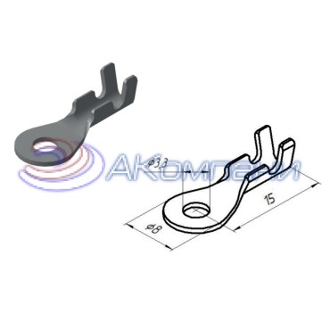 45 7373 8534-01 Наконечник кольцевой d=3,3мм, сечение 2,5-4,0мм2, Ол